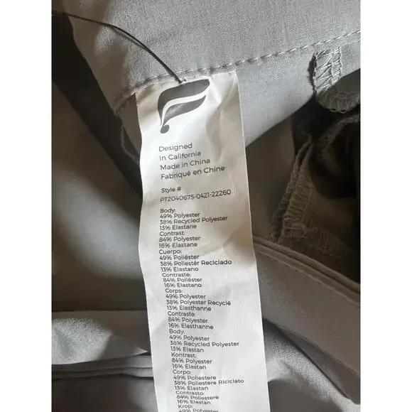 Fabletics The Only Pant Men’s XL Performance Stretch Pants Tan NWT List $89.95 - Picture 8 of 8